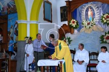 La Virgen de las Nieves estrena himno en el 75 aniversario de la Parroquia de Lomo Magullo (Foto TA)